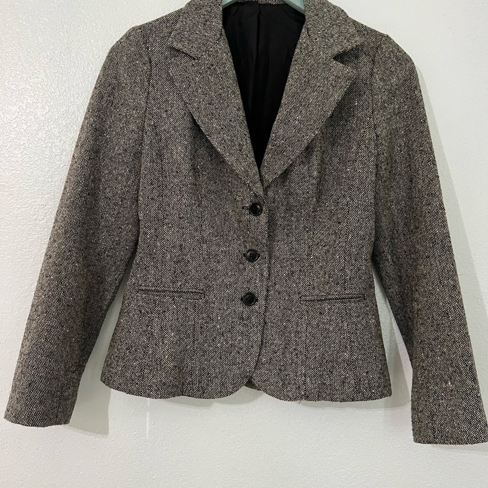 Vintage Trousers Up | Women's Gray Tweed Blazer | Sz 7-8